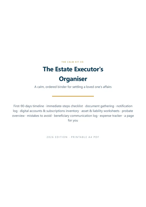 Cover of The Estate Executor's Organiser