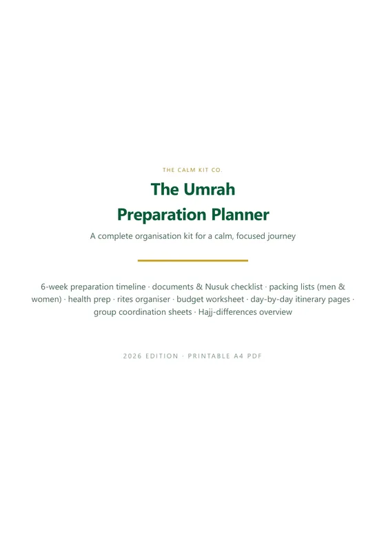 Cover of The Umrah Preparation Planner